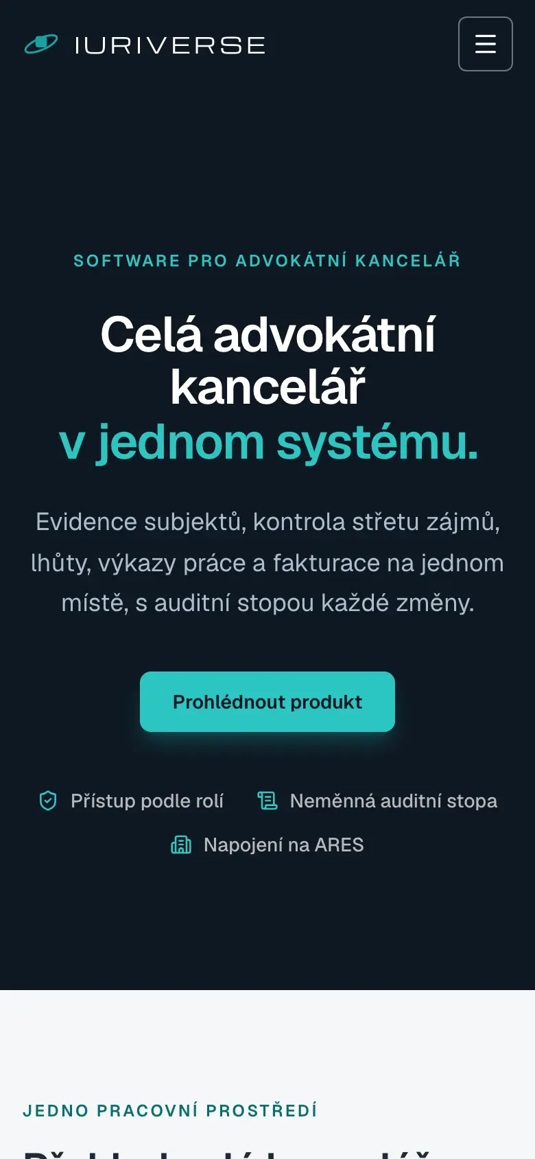 The Iuriverse site on a phone