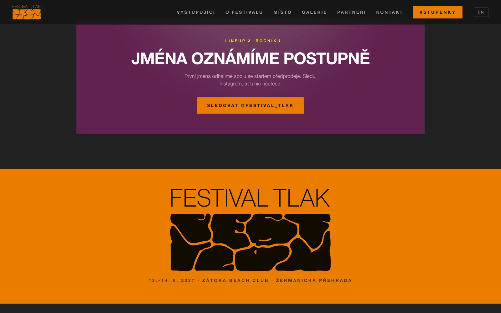 A section of the Festival TLAK site