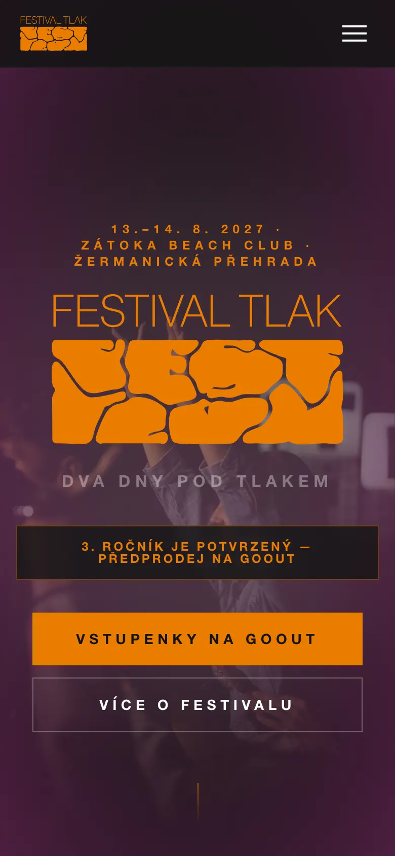 The Festival TLAK site on a phone